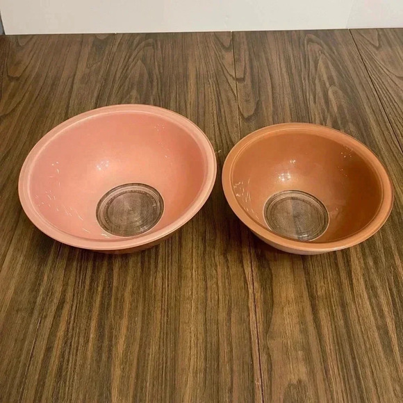 PYREX Corning NY USA 325 2.5L and 323 1.5L Set of 2 Nesting Mixing Brown Bowls - Picture 15 of 16